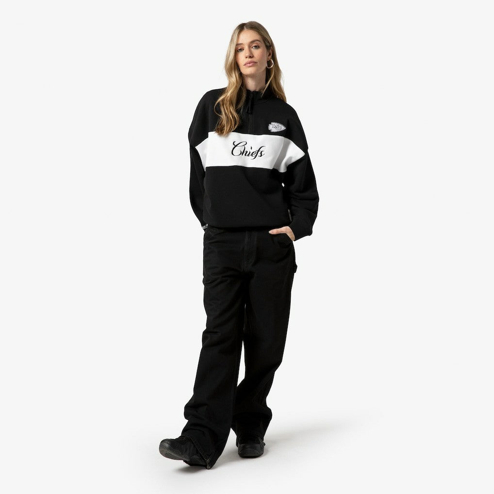 Kansas City Chiefs Mitchell & Ness Women's Quarter-Zip Jacket