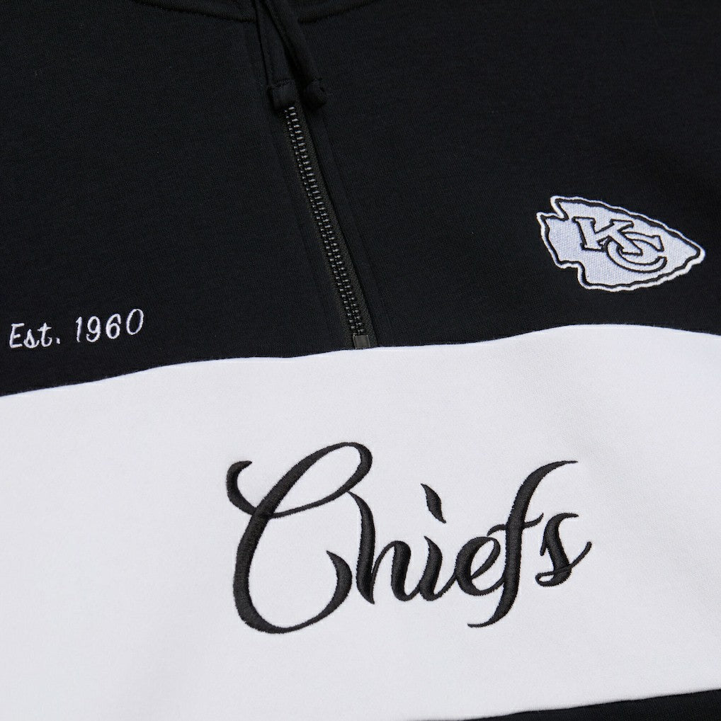 Kansas City Chiefs Mitchell & Ness Women's Quarter-Zip Jacket