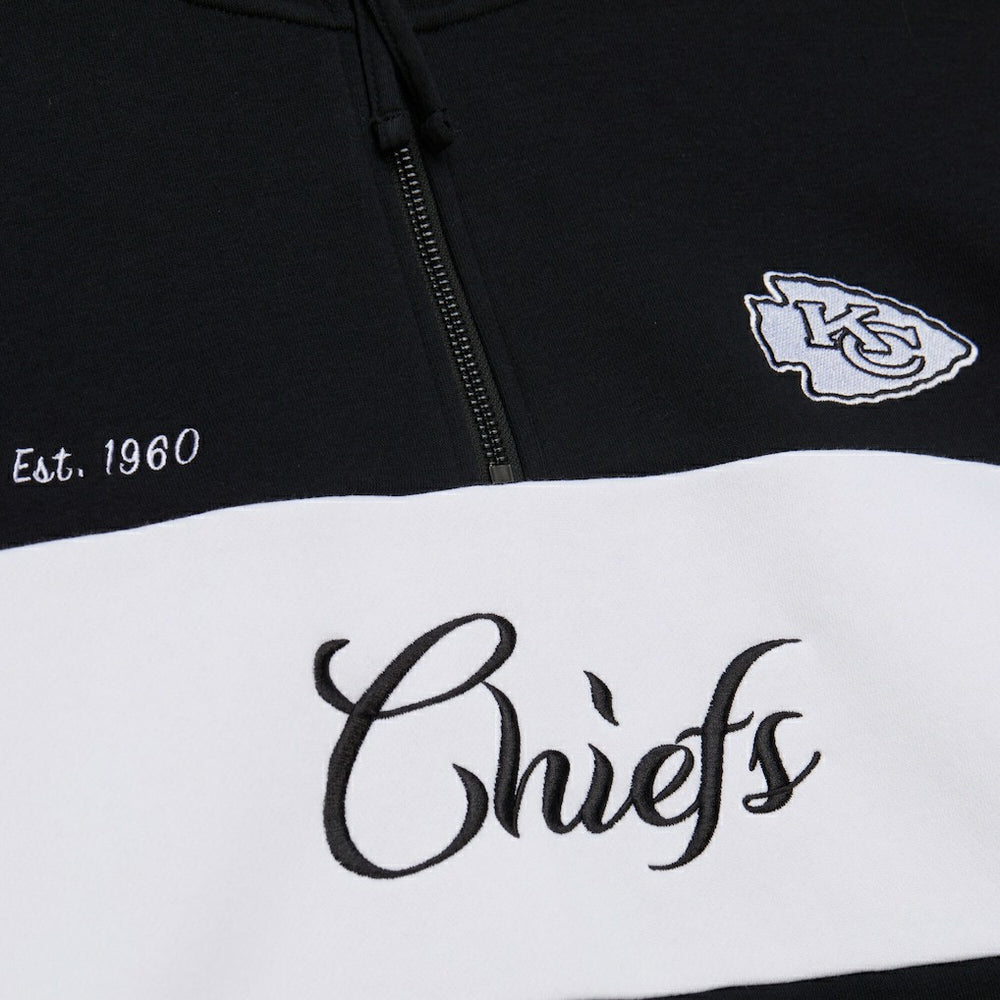 Kansas City Chiefs Mitchell & Ness Women's Quarter-Zip Jacket