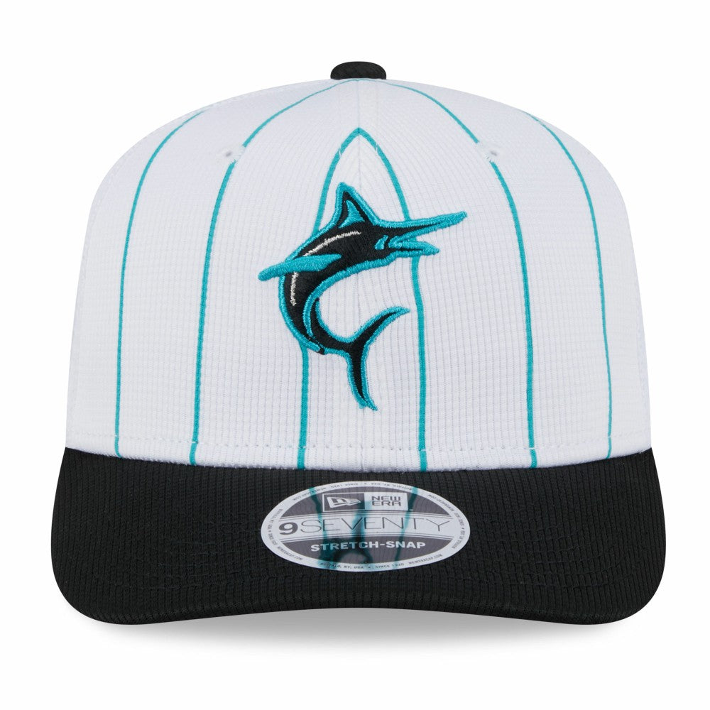 Miami Marlins New Era 2025 Batting Practice 9SEVENTY Stretch-Snap Trucker Hat | MLB Shop