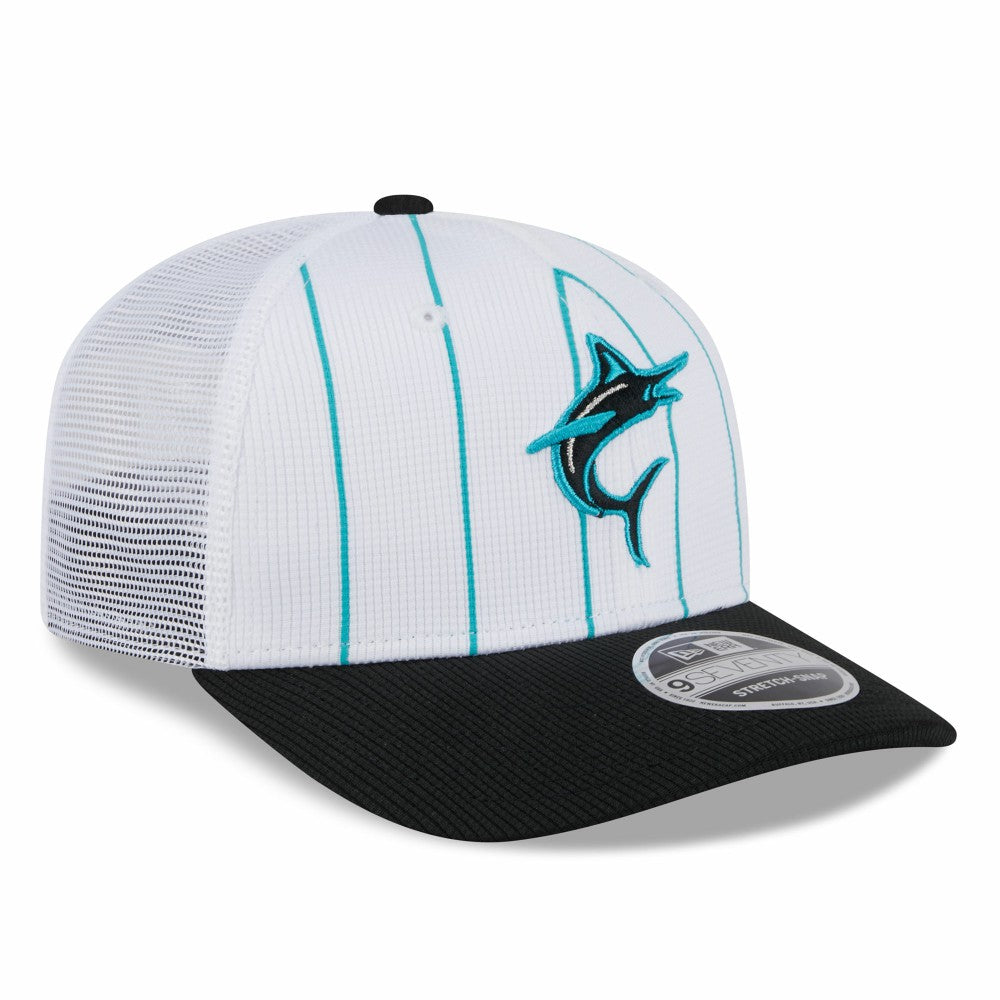 Miami Marlins New Era 2025 Batting Practice 9SEVENTY Stretch-Snap Trucker Hat | MLB Shop