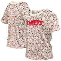 Kansas City Chiefs New Era Women's Glam Game Floral Scoop Neck T-Shirt