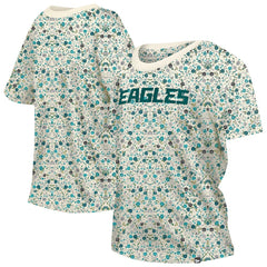 Philadelphia Eagles New Era Women's Glam Game Floral Scoop Neck T-Shirt