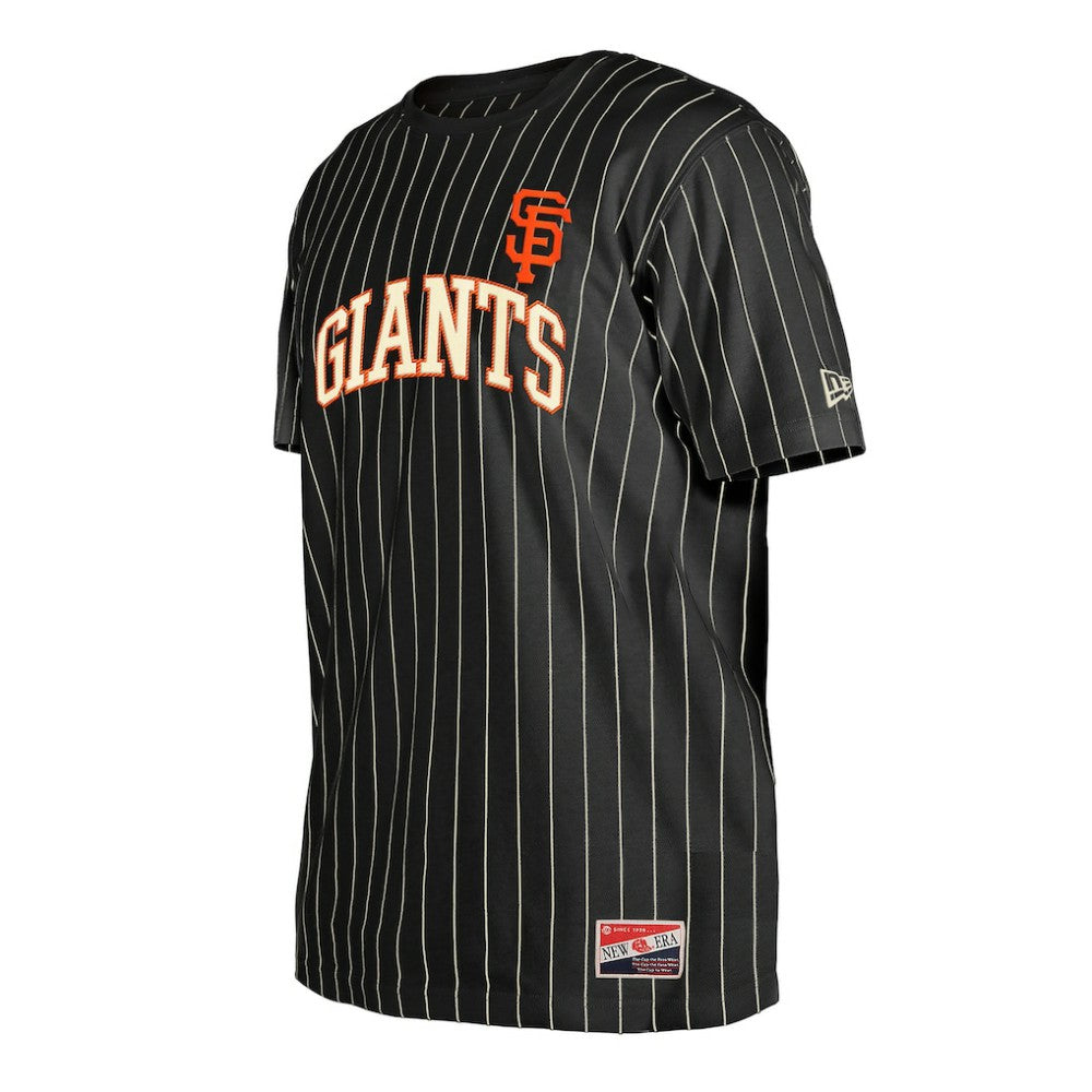 San Francisco Giants New Era Throwback Pinstripe T-Shirt | MLB Discount