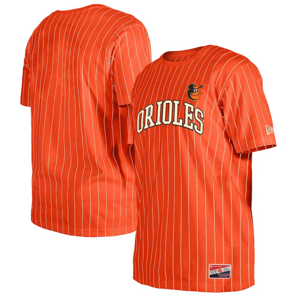 Baltimore Orioles New Era Throwback Pinstripe T-Shirt | MLB New