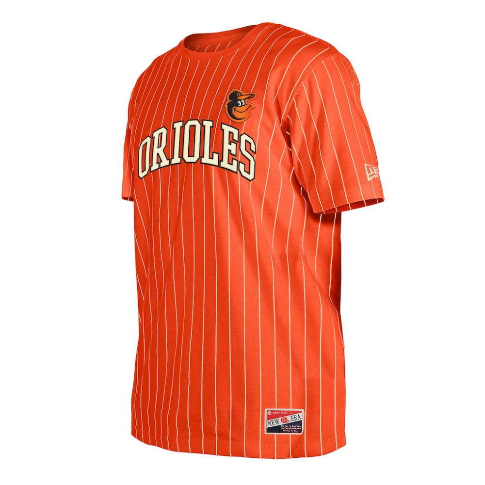 Baltimore Orioles New Era Throwback Pinstripe T-Shirt | MLB New