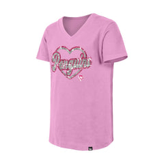 Pittsburgh Penguins New Era Girl's Youth Flip Sequin V-Neck T-Shirt Sale