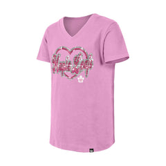Toronto Maple Leafs New Era Girl's Youth Flip Sequin V-Neck T-Shirt For Sale