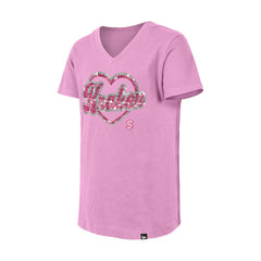 Seattle Kraken New Era Girl's Youth Flip Sequin V-Neck T-Shirt Online