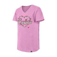 Washington Capitals New Era Girl's Youth Flip Sequin V-Neck T-Shirt Outlet