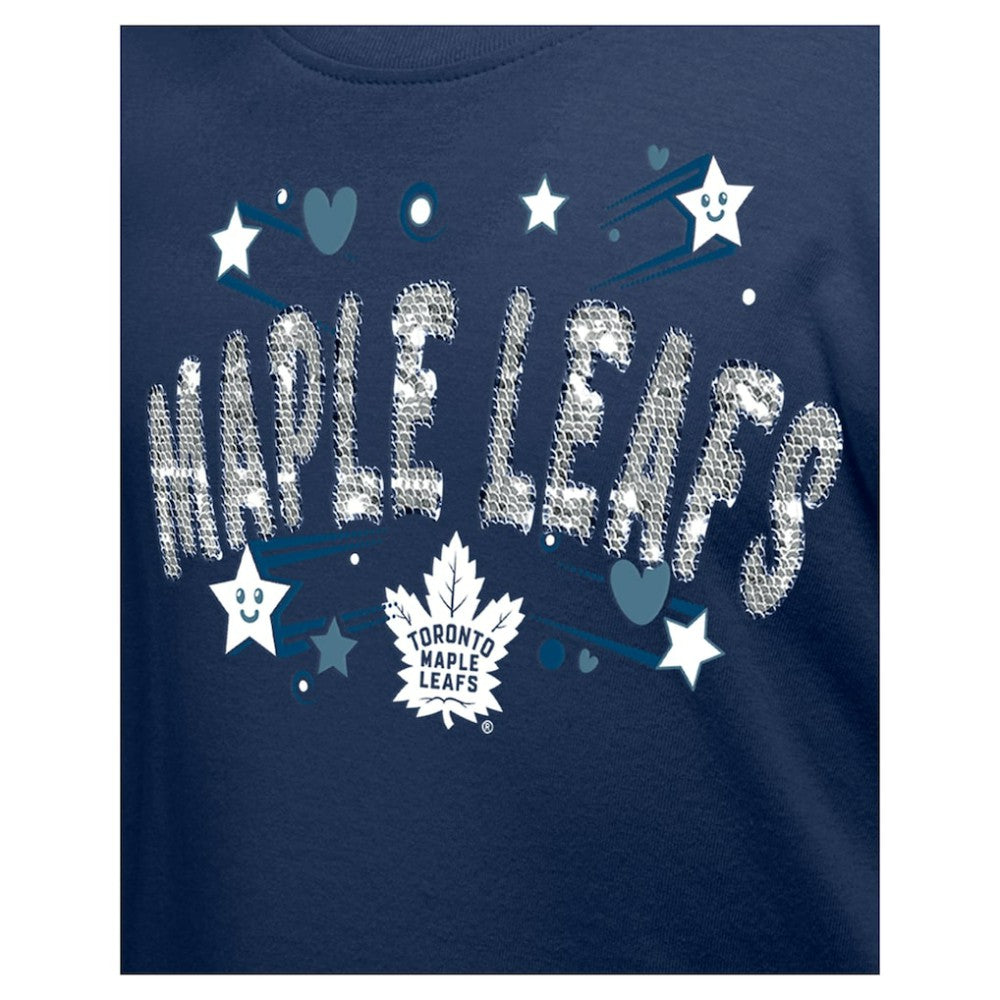 Toronto Maple Leafs New Era Girl's Youth Flip Sequin T-Shirt Online