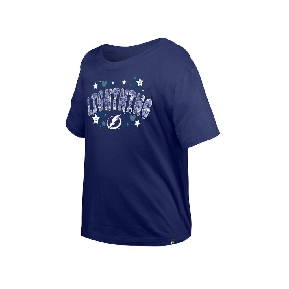 Tampa Bay Lightning New Era Girl's Youth Flip Sequin T-Shirt Online