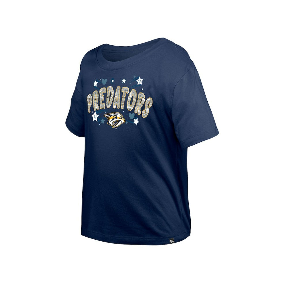 Nashville Predators New Era Girl's Youth Flip Sequin T-Shirt On Sale