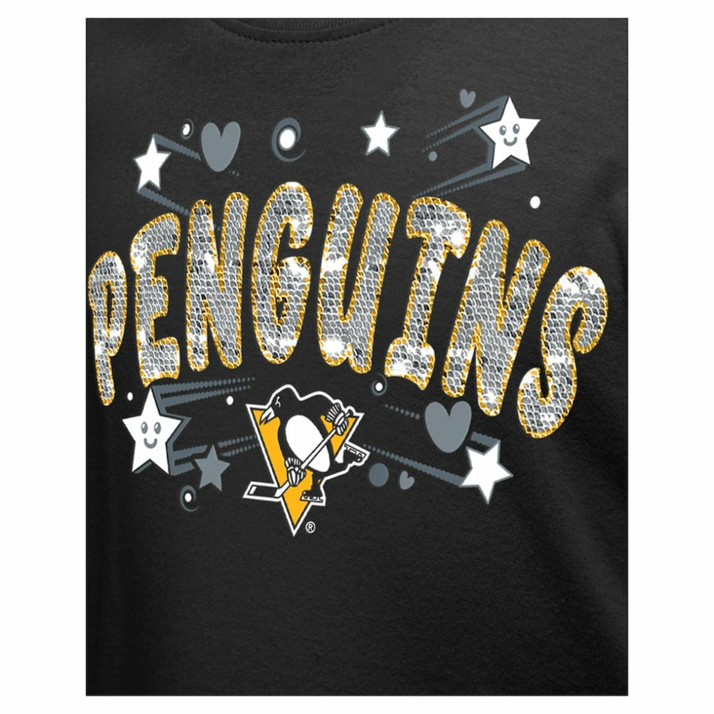 Pittsburgh Penguins New Era Girl's Youth Flip Sequin T-Shirt Online