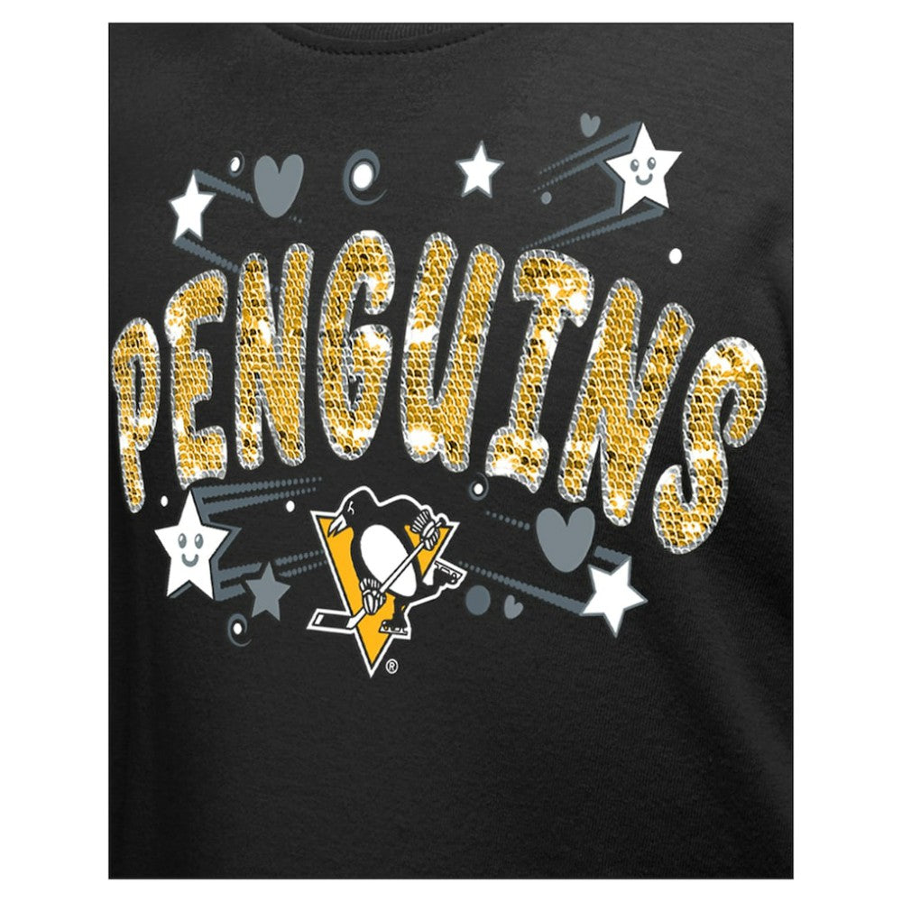 Pittsburgh Penguins New Era Girl's Youth Flip Sequin T-Shirt Online