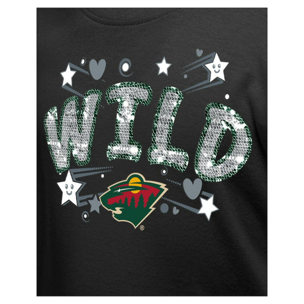 Minnesota Wild New Era Girl's Youth Flip Sequin T-Shirt Discount