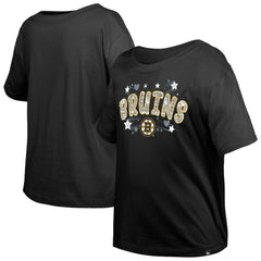 Boston Bruins New Era Girl's Youth Flip Sequin T-Shirt Sale