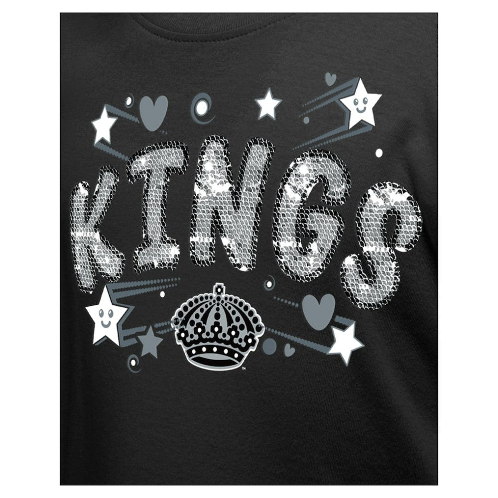 Los Angeles Kings New Era Girl's Youth Flip Sequin T-Shirt Discount