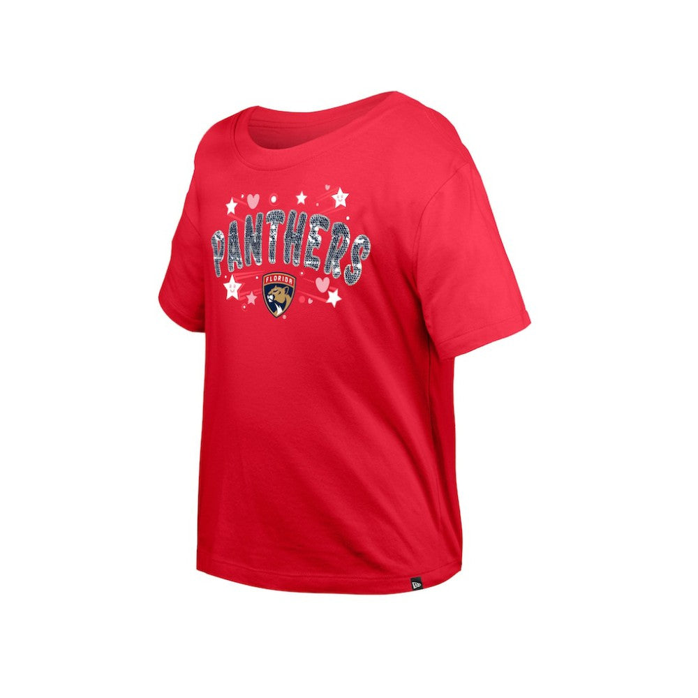 Florida Panthers New Era Girl's Youth Flip Sequin T-Shirt Discount