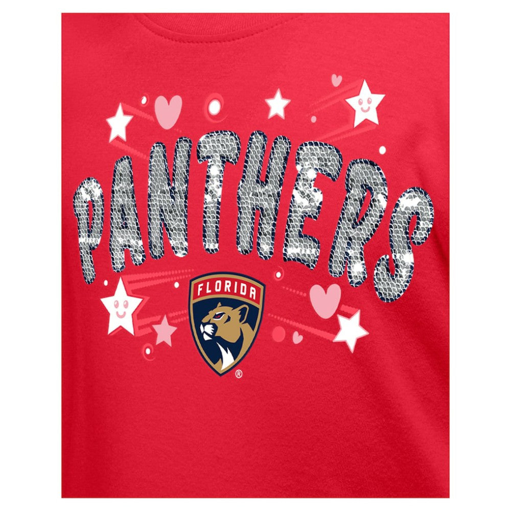 Florida Panthers New Era Girl's Youth Flip Sequin T-Shirt Discount