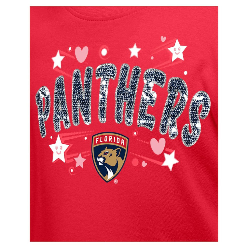 Florida Panthers New Era Girl's Youth Flip Sequin T-Shirt Discount