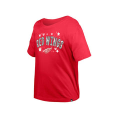 Detroit Red Wings New Era Girl's Youth Flip Sequin T-Shirt For Sale