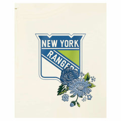New York Rangers New Era Women's Glam Game Quarter-Zip Cropped Floral Hoodie Pullover On Sale