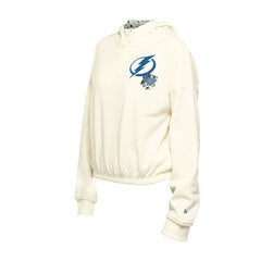 Tampa Bay Lightning New Era Women's Glam Game Quarter-Zip Cropped Floral Hoodie Pullover For Sale