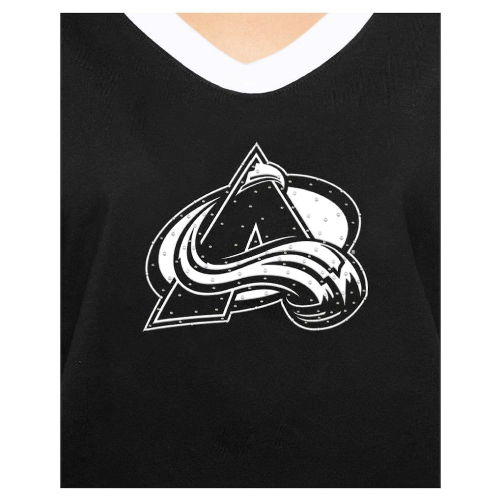 Colorado Avalanche New Era Women's Game Day Rhinestuds T-Shirt Outlet