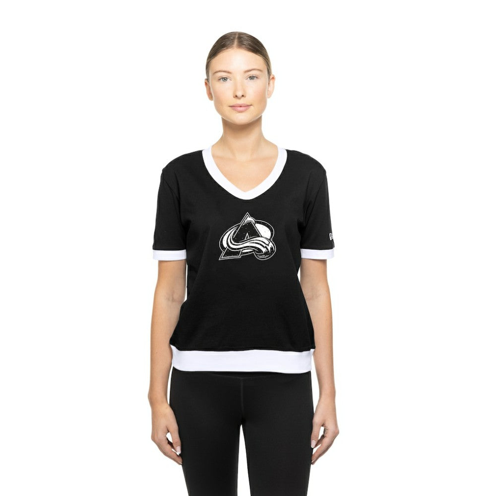 Colorado Avalanche New Era Women's Game Day Rhinestuds T-Shirt Outlet