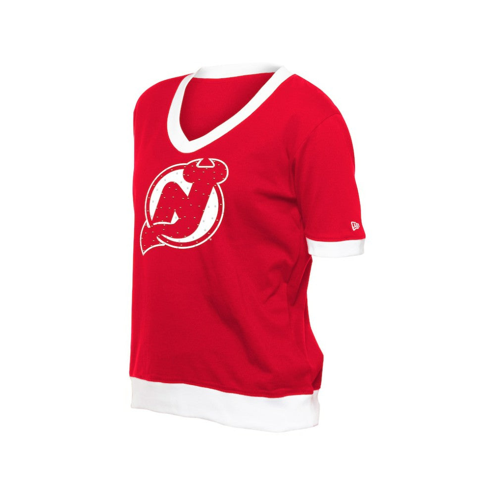 New Jersey Devils New Era Women's Game Day Rhinestuds T-Shirt Discount