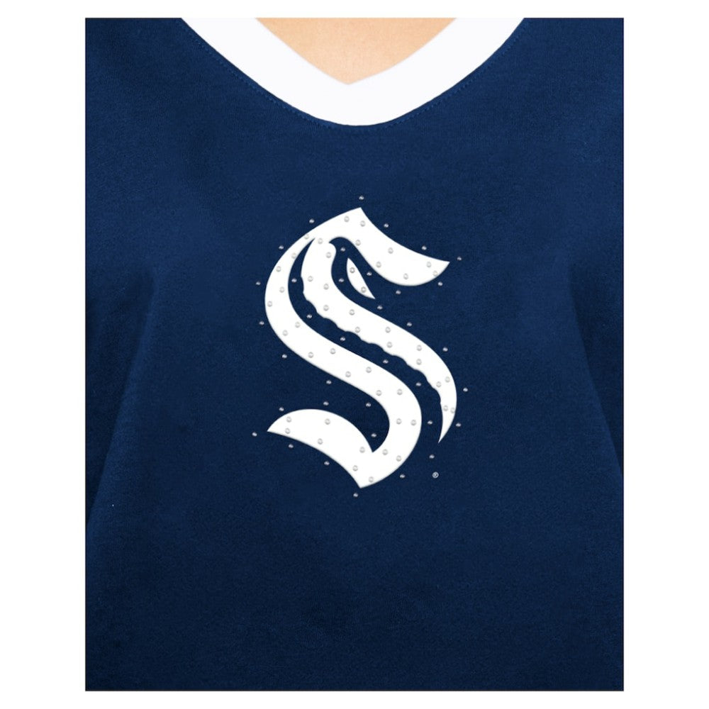 Seattle Kraken New Era Women's Game Day Rhinestuds T-Shirt Online