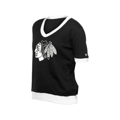 Chicago Blackhawks New Era Women's Game Day Rhinestuds T-Shirt Discount