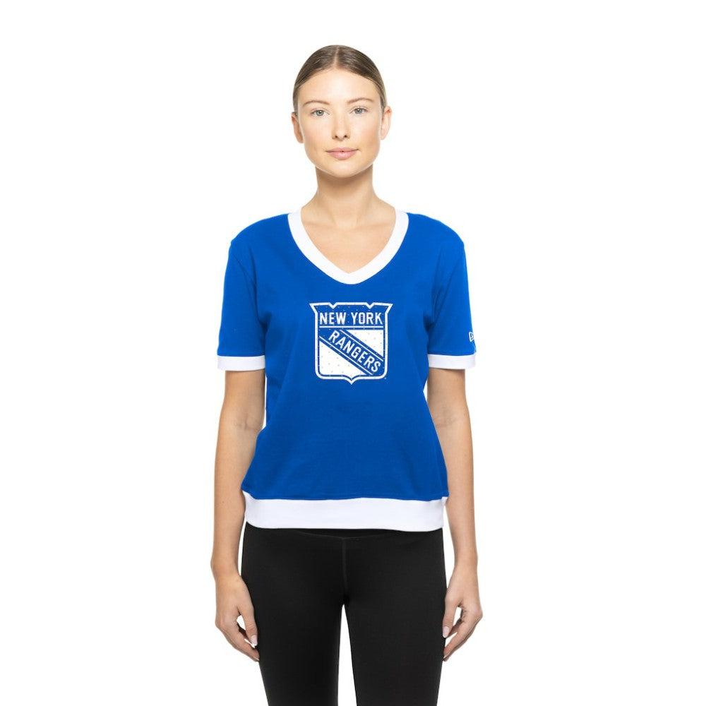 New York Rangers New Era Women's Game Day Rhinestuds T-Shirt Discount