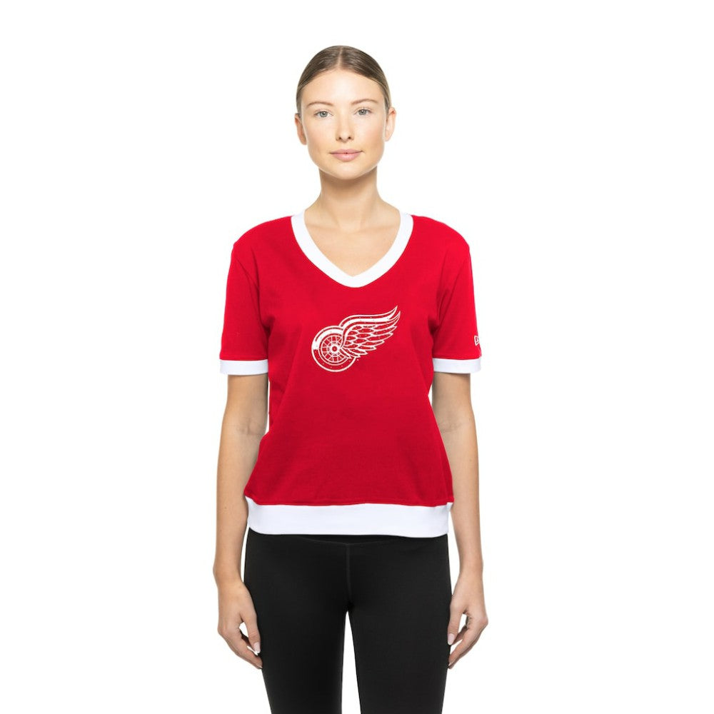 Detroit Red Wings New Era Women's Game Day Rhinestuds T-Shirt On Sale