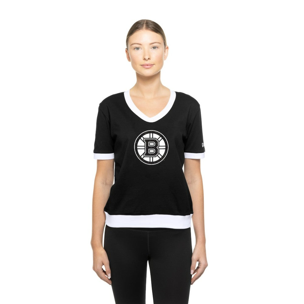 Boston Bruins New Era Women's Game Day Rhinestuds T-Shirt Online