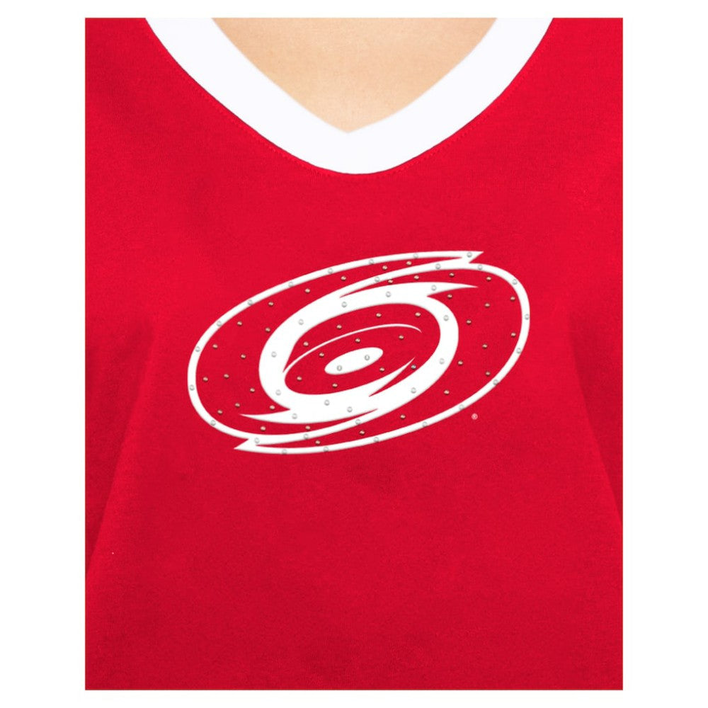 Carolina Hurricanes New Era Women's Game Day Rhinestuds T-Shirt Sale