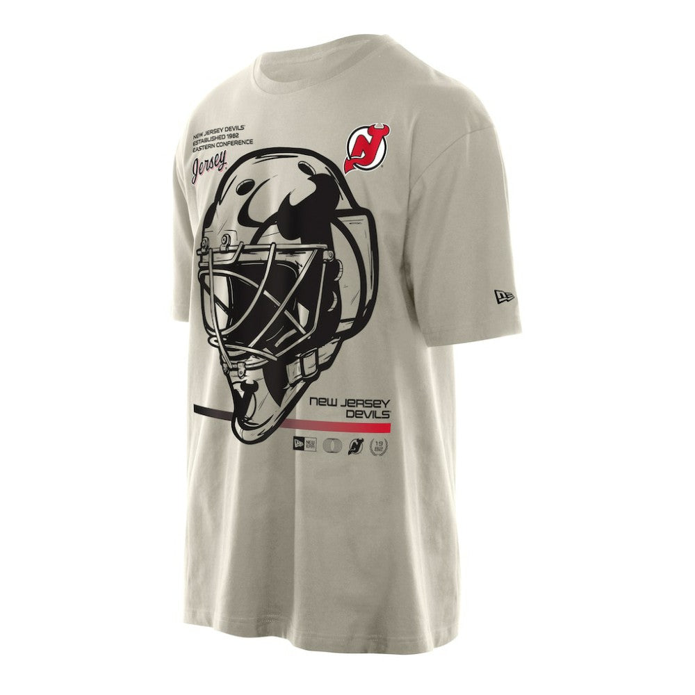 New Jersey Devils New Era Goalie Mask T-Shirt On Sale