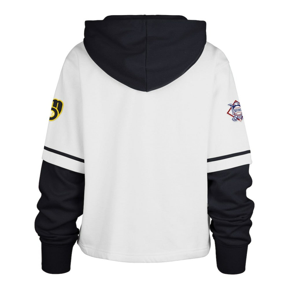 Milwaukee Brewers '47 Women's Trifecta Shortstop Cropped Pullover Hoodie | MLB On Sale