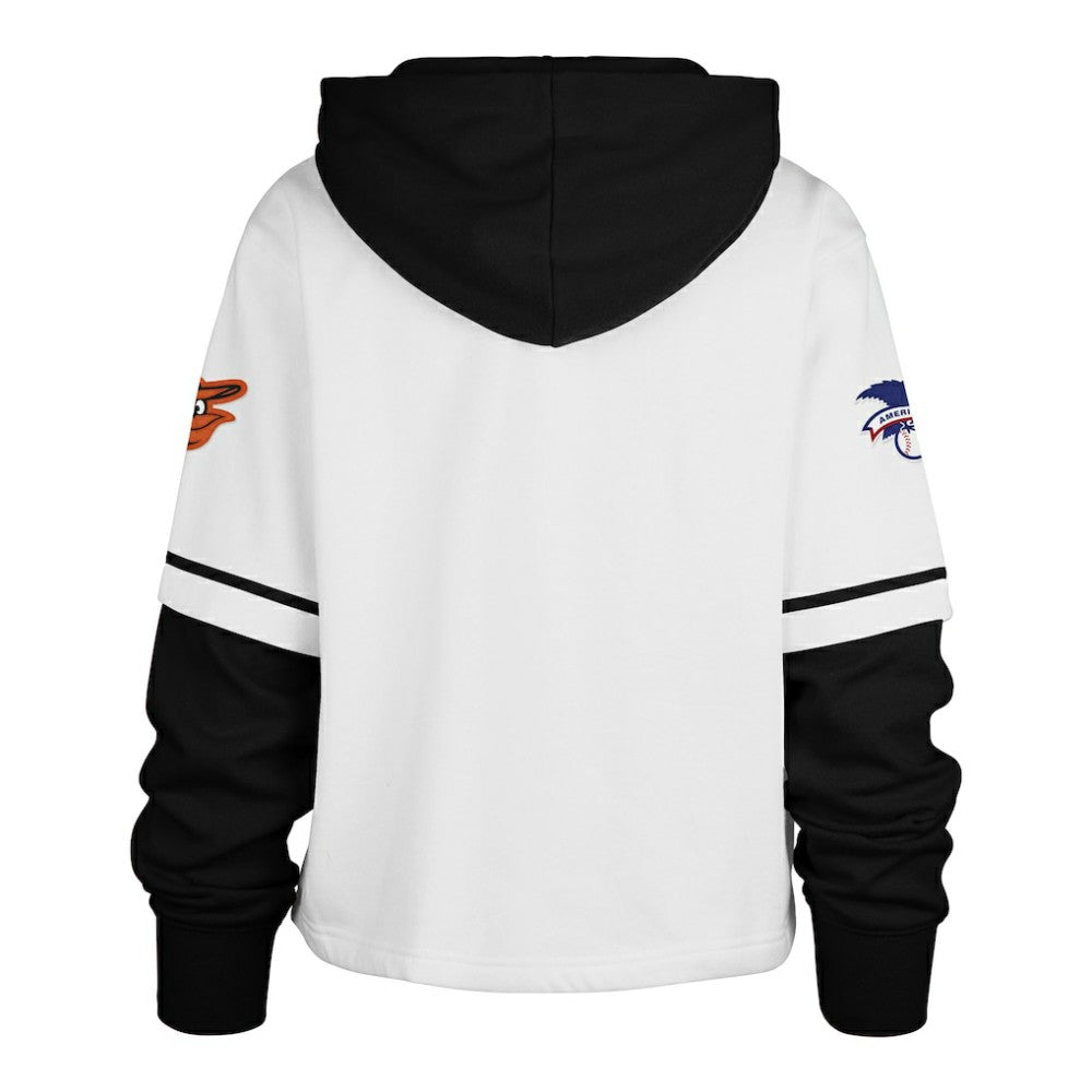 Baltimore Orioles '47 Women's Trifecta Shortstop Cropped Pullover Hoodie | MLB Near me