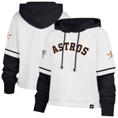 Houston Astros '47 Women's Trifecta Shortstop Cropped Pullover Hoodie | MLB US