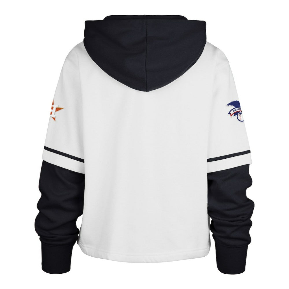 Houston Astros '47 Women's Trifecta Shortstop Cropped Pullover Hoodie | MLB US