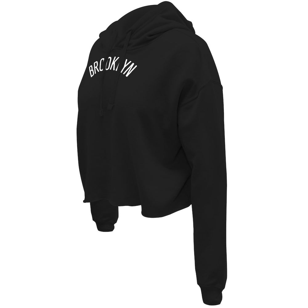 Brooklyn Nets Stadium Essentials Women's Origins Script Cropped Pullover Hoodie Online