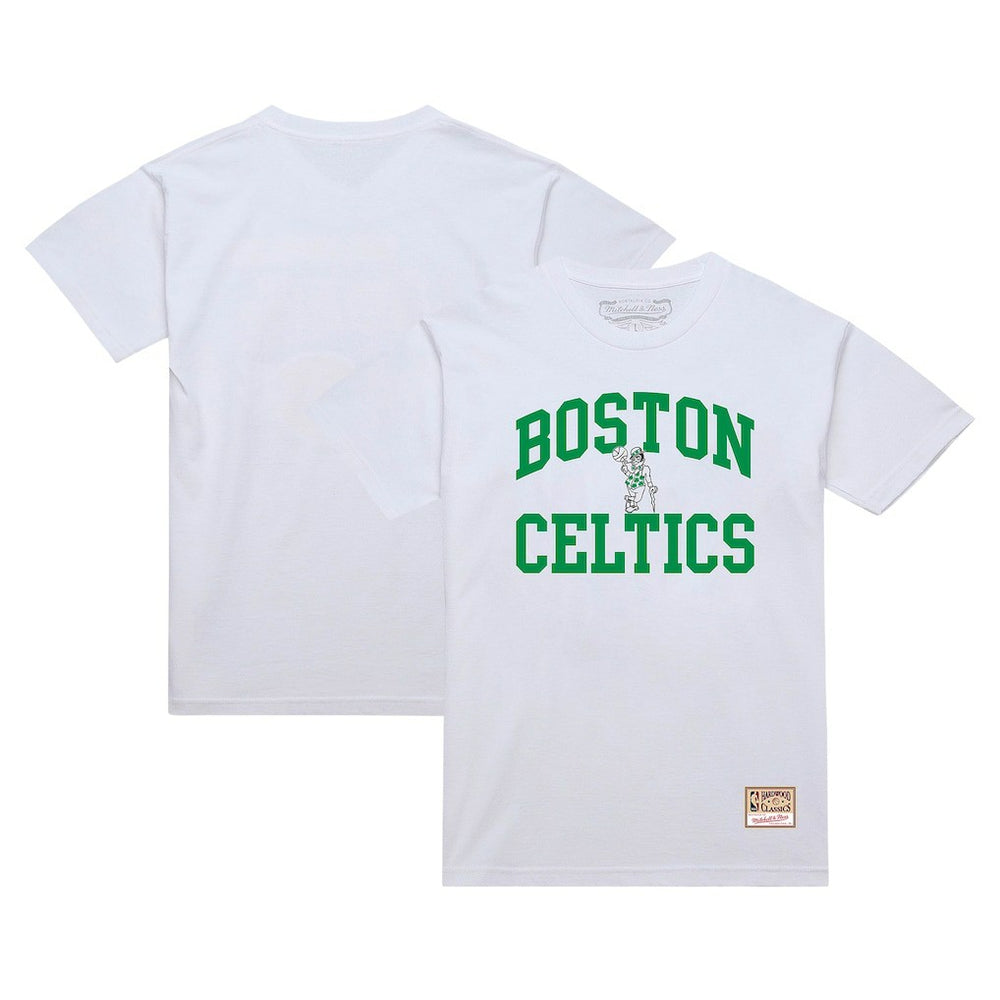 Boston Celtics Hardwood Classics Vintage Warm Up T-Shirt New