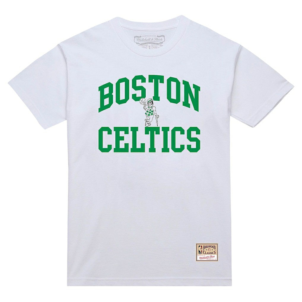 Boston Celtics Hardwood Classics Vintage Warm Up T-Shirt New