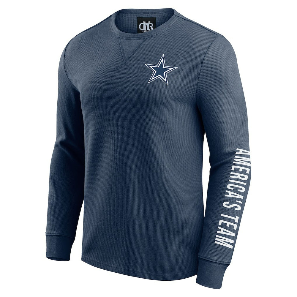 Dallas Cowboys Fanatics Darius Rucker Collection Washed Waffle-Knit Long Sleeve T-Shirt