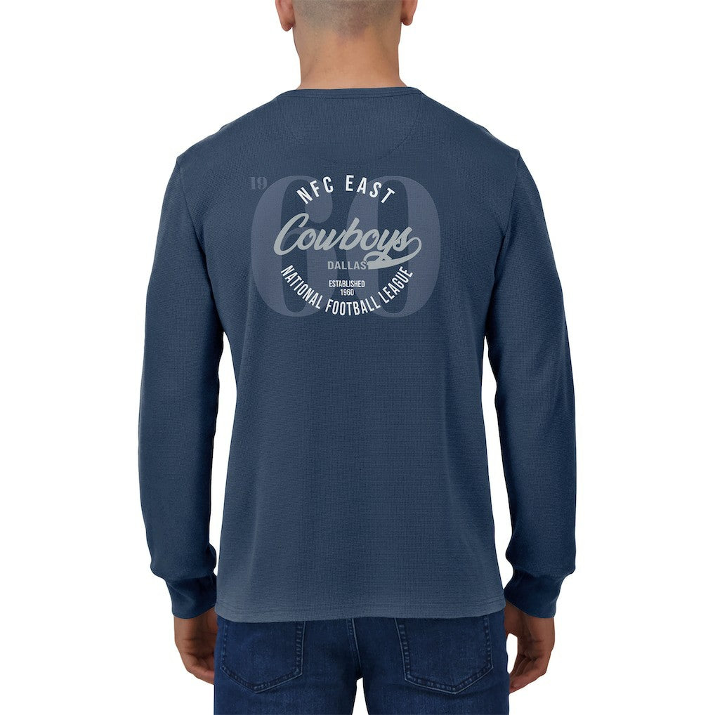 Dallas Cowboys Fanatics Darius Rucker Collection Washed Waffle-Knit Long Sleeve T-Shirt