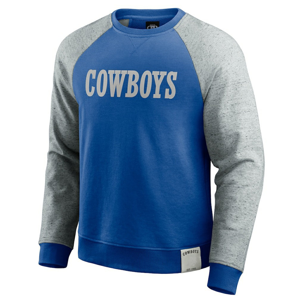 Dallas Cowboys Fanatics Darius Rucker Collection Throwback Color Block Raglan Pullover Sweatshirt