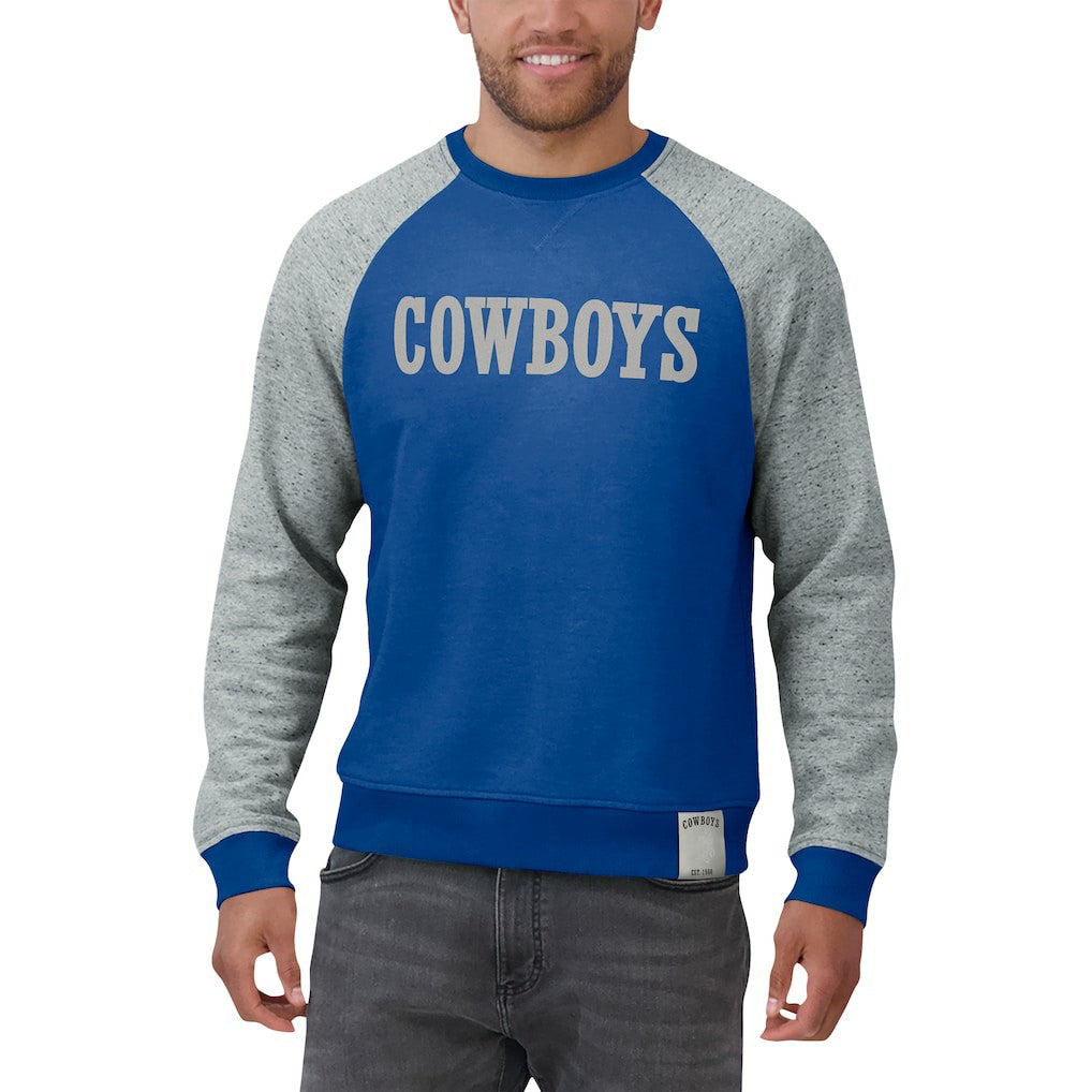 Dallas Cowboys Fanatics Darius Rucker Collection Throwback Color Block Raglan Pullover Sweatshirt