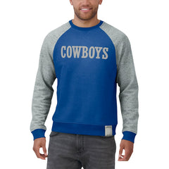 Dallas Cowboys Fanatics Darius Rucker Collection Throwback Color Block Raglan Pullover Sweatshirt